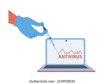 Cyber or web security. Digital data protection and database safety. Protection of an information in the internet, cyberattack prevention. Flat vector illustration