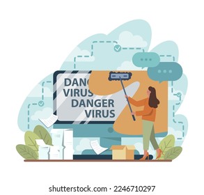 Cyber or web security. Digital data protection and database safety. Protection of an information in the internet, cyberattack prevention. Flat vector illustration