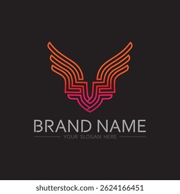 Cyber Wing Logo with Futuristic Touch

