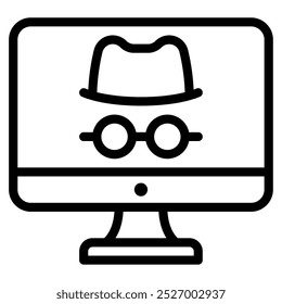 Cyberattack Cyber Security icon illustration