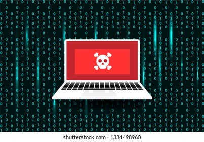 Cyberattack, hack computer. cybercrime technogoly. Data future. vector illustration.