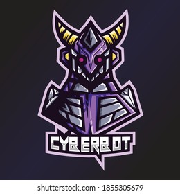 Cyberbot Esports Logo. Robot Logo. Esport Team Logo. Streamer Gaming Logo. Gaming Creator House Illustrator. Streamer Emblem. Future Illustrator. Game Content Symbol.