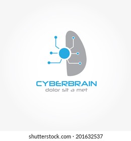 cyberbrain vector design template