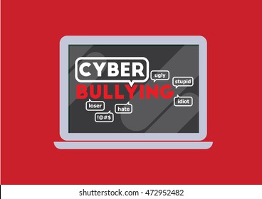 cyberbullying conceptual illustration background vector
