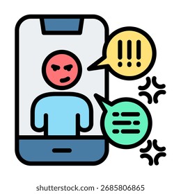 Elemento De Ícone Do Cyberbullying Para Design