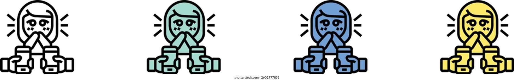 cyberbullying icon. Outline, Green, Blue and Yellow Style Design Isolated On White Background