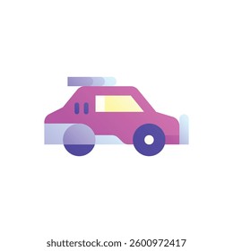 Cybercar. Editable vector icon, coloured.