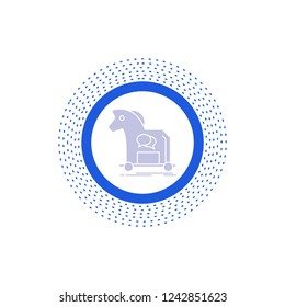 Cybercrime, horse, internet, trojan, virus Glyph Icon. Vector isolated illustration