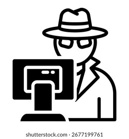 Elemento de icono de cibercrimen para diseño