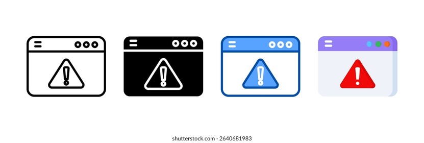 Cybercrime icon set bundle. Multi style icon collection perfect for websites, apps, and presentations. Simple vector icon collection