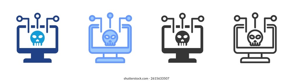 Cybercrime icon set multiple style collection