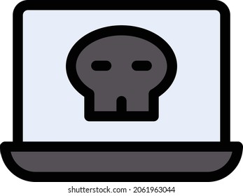 cybercrime vector colour line  icon