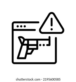 Cyberkriminalitätswarnsymbol bearbeitet Schlaganfall