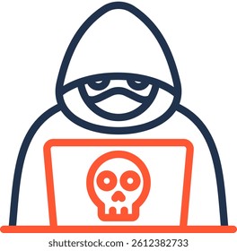 Cybercriminals Icon Color Line Vector Illustration