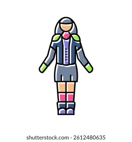 cybergoth rave retro color icon vector. cybergoth rave retro sign. isolated symbol illustration