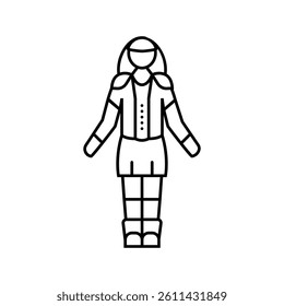 cybergoth rave retro line icon vector. cybergoth rave retro sign. isolated contour symbol black illustration
