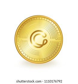 CyberMiles Cryptocurrency Coin Isolated