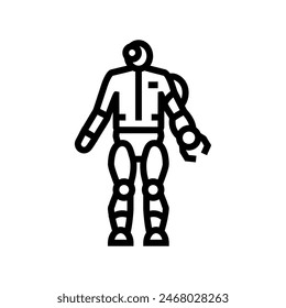 cybernetic enhancement cyberpunk line icon vector. cybernetic enhancement cyberpunk sign. isolated contour symbol black illustration