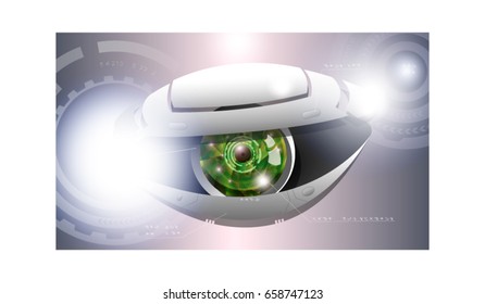 Cybernetic eye background