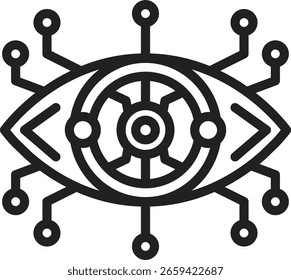 Cybernetic eye icon vector image. Suitable for mobile apps, web apps and print media.