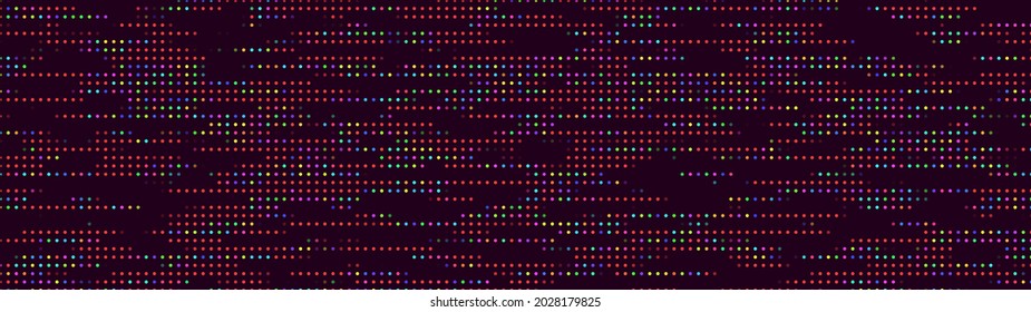 Cybernetic futuristic background. Big data visualization. Virus. Halftones. Matrix glitch. Vector illustration.