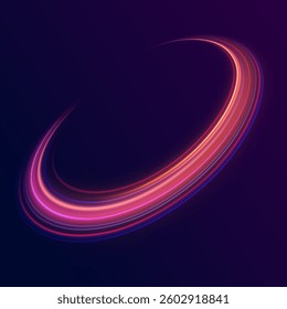 Cybernetic Light Waves: A Stunning Composition of Luminous Motion Rings and Glowing Arc Traces That Resemble High-Speed Energy Orbits, Hovering in a Neon-Drenched Sci-Fi Universe