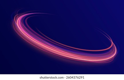 Cybernetic Light Waves: A Stunning Composition of Luminous Motion Rings and Glowing Arc Traces That Resemble High-Speed Energy Orbits, Hovering in a Neon-Drenched Sci-Fi Universe