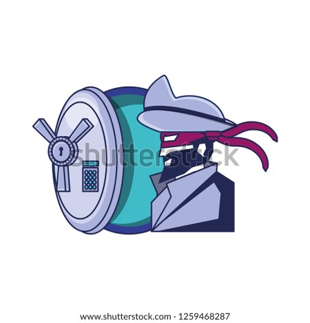 cybernetic pirate with safe box