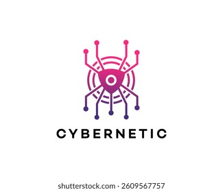 Cybernetic Technology Logo Circuitry, Network, Connectivity, Data