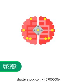 Cybernetics flat icon
