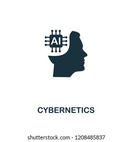 Cybernetics icon. Premium style design from artificial intelligence collection. UX and UI. Pixel perfect cybernetics icon. For web design, apps, software, printing usage.