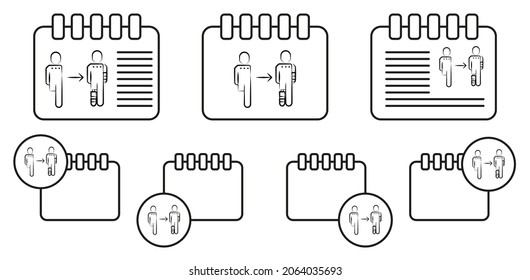 Cybernetics-Vektorsymbol in Kalendersatz-Illustration für i und ux, Website oder mobile Anwendungen