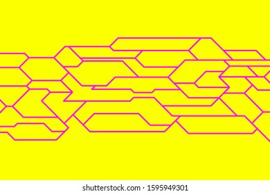Cyberpunk abstraction. Geometric straight lines. Sci-fi style.