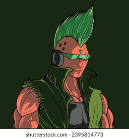 Cyberpunk Character Design for Gaming Content can use for gaming content, game logo, and more