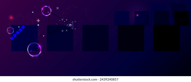 Cyberpunk Dark retro elementos futuristas abstracción de fondo cosmos synthwave vaporwave retrowave glitch circle con brillo azul y rosa