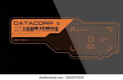 Cyberpunk decal. Vector sticker, label in futuristic style. Sci fi signs, inscriptions and symbols.