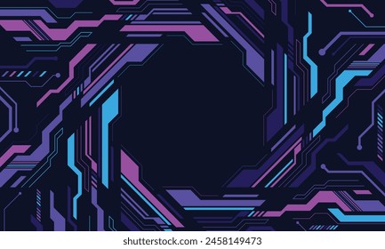 Cyberpunk-Digitaltechnologie abstrakt leerer Hintergrund