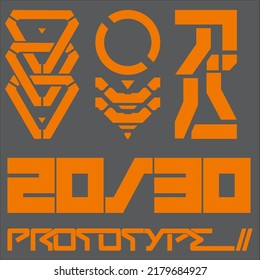 CYBERPUNK ELEMENTS AND SYMBOL FOR COMMERCIAL USE