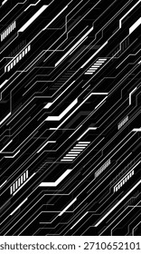 Cuadrícula de circuitos futuristas Cyberpunk. Ilustración vectorial