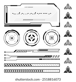 Elemento Hud da interface futurista Cyberpunk para o design da moda do desgaste da rua