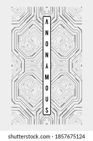 Cyberpunk futuristic poster. Tech Abstract poster template with HUD elements. Modern flyer for web and print. hacking, cyber culture, programming and virtual environments.