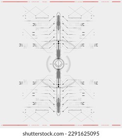 Cyberpunk futuristic poster. Tech Abstract poster template with HUD elements. Modern flyer for web and print. hacking, cyber culture, programming and virtual environments.