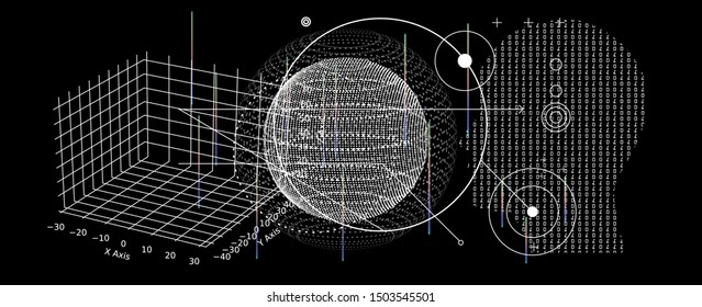 Cyberpunk futuristic style background for Artificial intelligence, Face Recognition Systems and VR (virtual reality) concept. Vector image of human face made of particles.