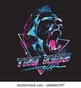 Cyberpunk King Kong Beast Vector