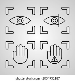 Cyberpunk Line Icon Set Collection of Vector Symbol in Trendy Outline Style
