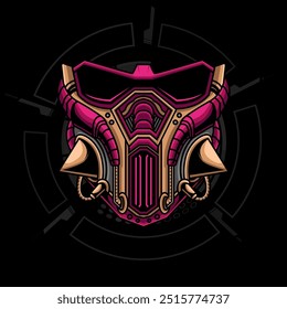 Cyberpunk mask illustration vector. Vector eps 10