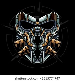 Cyberpunk mask illustration vector. Vector eps 10