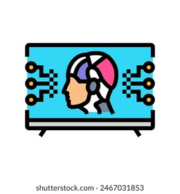 cyberpunk movie color icon vector. cyberpunk movie sign. isolated symbol illustration