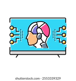cyberpunk movie color icon vector. cyberpunk movie sign. isolated symbol illustration