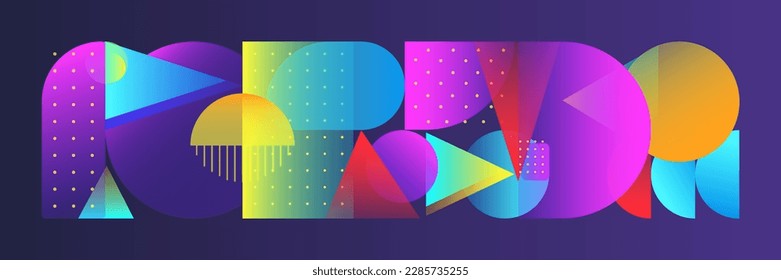 Diseño de neón ciberpunk fondo de patrón abstracto de formas vectoriales geométricas audaces y elementos de diseño mínimo para banner web, afiche, obras de arte, impresiones y cubiertas digitales.